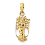 Load image into Gallery viewer, 14k Yellow Gold Lobster Ocean Life Pendant Charm
