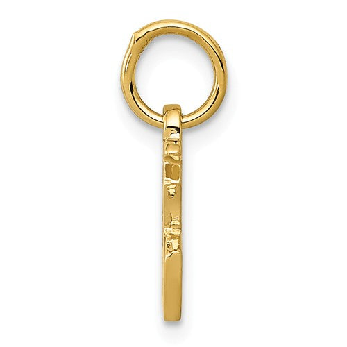 14k Yellow Gold Good Luck Chinese Character Pendant Charm
