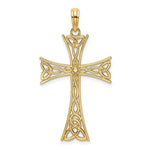 Załaduj obraz do przeglądarki galerii, 14k Yellow Gold Celtic Knot Cross Pendant Charm
