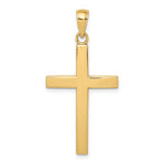 Kép betöltése a galériamegjelenítőbe: 14k Yellow Gold Beveled Cross Polished Pendant Charm

