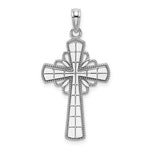 Load image into Gallery viewer, 14k White Gold Beaded Cross Pendant Charm
