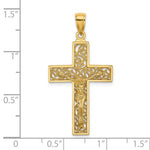 Ladda upp bild till gallerivisning, 14K Yellow Gold Crucifix Cross Pendant Charm

