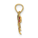 Charger l&#39;image dans la galerie, 14k Yellow Gold with Enamel Colorful Butterfly Small Pendant Charm
