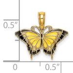 Lataa kuva Galleria-katseluun, 14k Yellow Gold with Enamel Butterfly Small Pendant Charm
