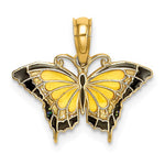 Załaduj obraz do przeglądarki galerii, 14k Yellow Gold with Enamel Butterfly Small Pendant Charm
