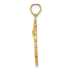 Carica l&#39;immagine nel visualizzatore di Gallery, 14k Yellow Gold Jamaica Hummingbird Circle Round Travel Pendant Charm
