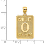 Carregar imagem no visualizador da galeria, 14k Yellow Gold Florida Key West Mile 0 Marker Travel Pendant Charm
