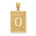 Cargar imagen en el visor de la galería, 14k Yellow Gold Florida Key West Mile 0 Marker Travel Pendant Charm
