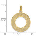 Load image into Gallery viewer, 14k Yellow Gold Jamaica Island Round Circle Frame Travel Pendant Charm
