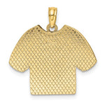 Lataa kuva Galleria-katseluun, 14K Yellow Gold Rhodium United States US Navy USN T Shirt Pendant Charm
