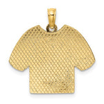 Lataa kuva Galleria-katseluun, 14K Yellow Gold Rhodium United States US Army T Shirt Pendant Charm
