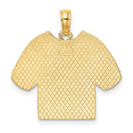 Lataa kuva Galleria-katseluun, 14K Yellow Gold Rhodium United States Coast Guard USCG T Shirt Pendant Charm
