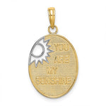Load image into Gallery viewer, 14k Yellow Gold Celestial Sun You Are My Sunshine Pendant Charm
