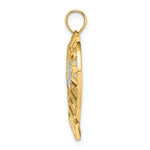 Afbeelding in Gallery-weergave laden, 14K Yellow Gold Rhodium Madre Heart Pendant Charm
