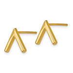 Load image into Gallery viewer, 14k Yellow Gold Geo Geometric Style Stud Post Earrings
