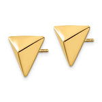 Load image into Gallery viewer, 14k Yellow Gold Triangle Geometric Style Stud Post Earrings
