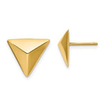 Afbeelding in Gallery-weergave laden, 14k Yellow Gold Triangle Geometric Style Stud Post Earrings
