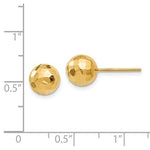 Load image into Gallery viewer, 14k Yellow Gold 8mm Diamond Cut Faceted Ball Stud Post Earrings
