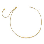 Charger l&#39;image dans la galerie, 14k Yellow Gold Diamond Cut Adjustable Choker Collar Necklace
