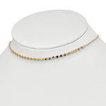 Загрузить изображение в средство просмотра галереи, 14k Yellow Gold Diamond Cut Adjustable Choker Collar Necklace
