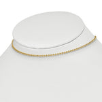 將圖片載入圖庫檢視器 14k Yellow Gold Diamond Cut Beaded Adjustable Choker Collar Necklace
