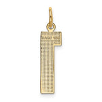 Charger l&#39;image dans la galerie, 14k Yellow Gold Number 1 One Pendant Charm
