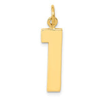 Carregar imagem no visualizador da galeria, 14k Yellow Gold Number 1 One Pendant Charm
