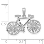 Load image into Gallery viewer, 14k White Gold Bicycle Pendant Charm
