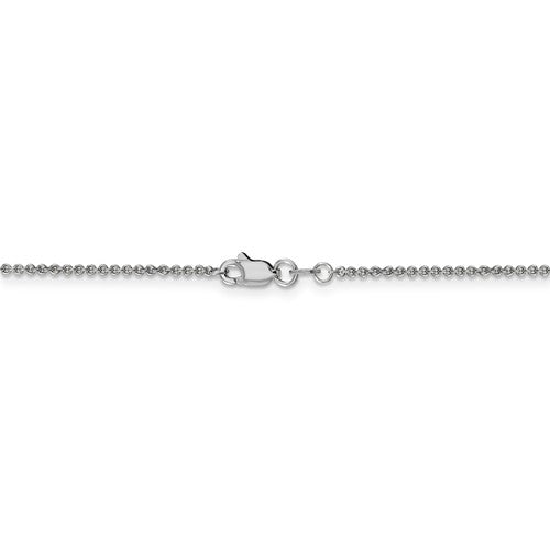 14k White Gold 1.5mm Cable Bracelet Anklet Necklace Pendant Chain