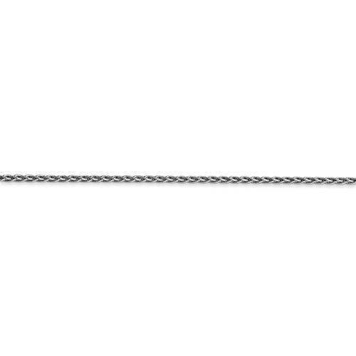 14k White Gold 1.5mm Parisian Wheat Necklace Pendant Chain