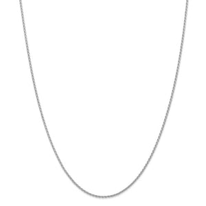 14k White Gold 1.5mm Parisian Wheat Necklace Pendant Chain