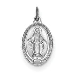 Ladda upp bild till gallerivisning, Sterling Silver Blessed Virgin Mary Miraculous Medal Oval Pendant Charm
