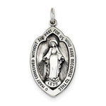 이미지를 갤러리 뷰어에 로드 , Sterling Silver Blessed Virgin Mary Miraculous Medal Pendant Charm
