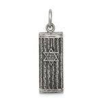 Load image into Gallery viewer, Sterling Silver Mezuzah Antique Finish Pendant Charm

