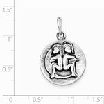 Afbeelding in Gallery-weergave laden, Sterling Silver Zodiac Horoscope Gemini Antique Finish Pendant Charm
