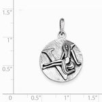 Load image into Gallery viewer, Sterling Silver Zodiac Horoscope Virgo Antique Finish Pendant Charm
