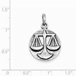 Load image into Gallery viewer, Sterling Silver Zodiac Horoscope Libra Antique Finish Pendant Charm
