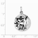 Afbeelding in Gallery-weergave laden, Sterling Silver Zodiac Horoscope Sagittarius Antique Finish Pendant Charm
