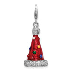 Lade das Bild in den Galerie-Viewer, Amore La Vita Sterling Silver Enamel Red Party Hat 3D Charm
