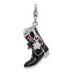 Load image into Gallery viewer, Amore La Vita Sterling Silver Enamel Western Cowboy Boot 3D Charm
