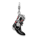 Load image into Gallery viewer, Amore La Vita Sterling Silver Enamel Western Cowboy Boot 3D Charm
