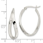 Загрузить изображение в средство просмотра галереи, Sterling Silver Twisted Hoop Earrings 27mm x 20mm
