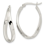 Load image into Gallery viewer, Sterling Silver Twisted Hoop Earrings 27mm x 20mm
