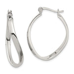 Загрузить изображение в средство просмотра галереи, Sterling Silver Twisted Hoop Earrings 32mm x 24mm

