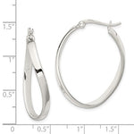 Carica l&#39;immagine nel visualizzatore di Gallery, Sterling Silver Twisted Hoop Earrings 31mm x 25mm
