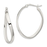Carica l&#39;immagine nel visualizzatore di Gallery, Sterling Silver Twisted Hoop Earrings 31mm x 25mm
