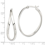 Lade das Bild in den Galerie-Viewer, Sterling Silver Twisted Hoop Earrings 40mm x 30mm
