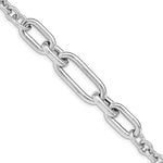 Carica l&#39;immagine nel visualizzatore di Gallery, Sterling Silver 11mm Fancy Link Bracelet Modern Contemporary
