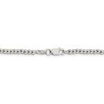 Indlæs billede til gallerivisning Sterling Silver 3mm Beaded Necklace Pendant Chain
