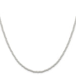 Carregar imagem no visualizador da galeria, Sterling Silver 3mm Beaded Necklace Pendant Chain
